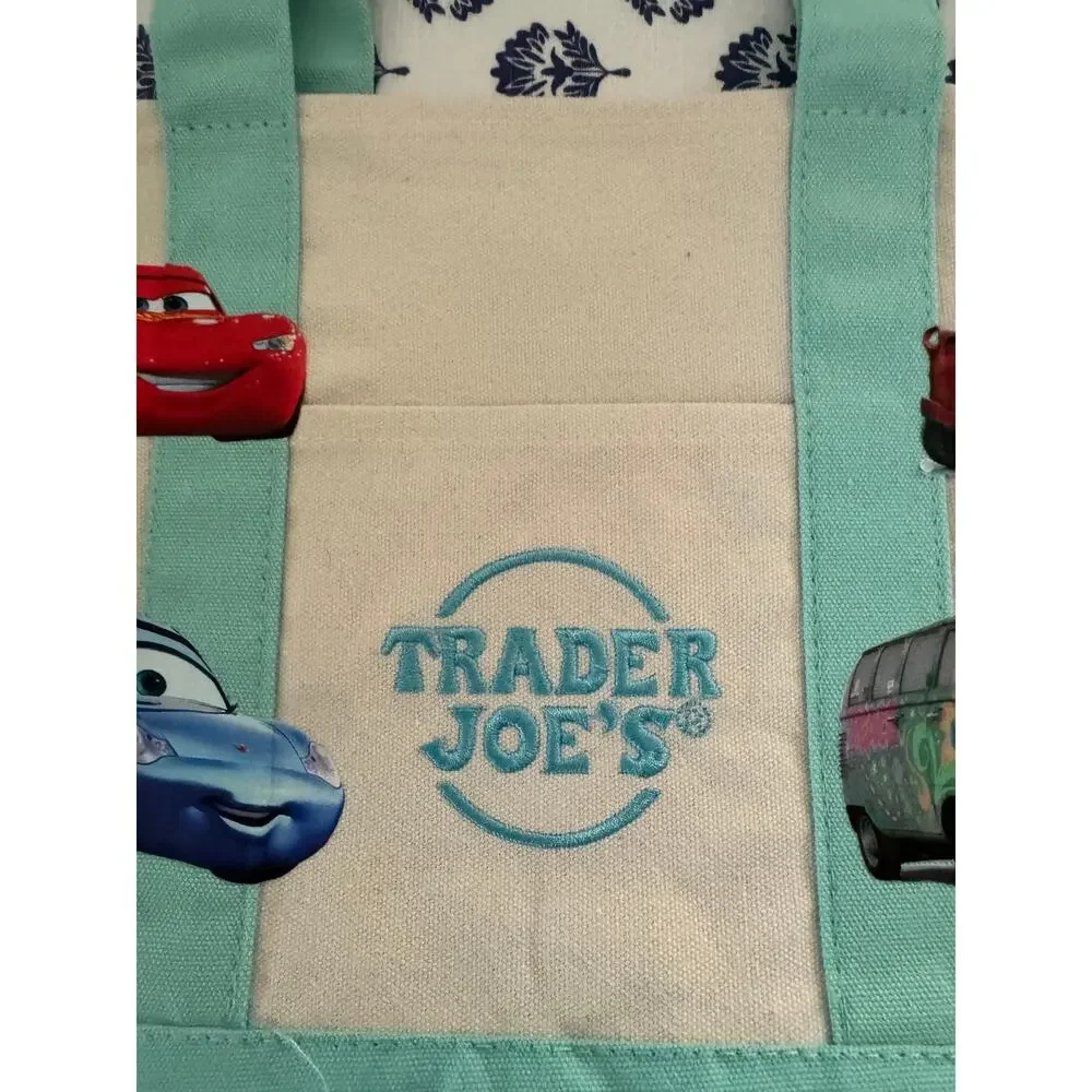 Disney Cars McQueen Custom Made Trader Joes Mini Tote One of a Kind